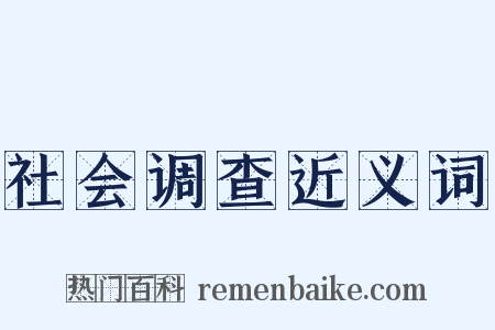 社会调查近义词是什么意思的图片